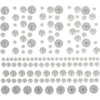 Fiestas Guirca Sierstenen - Parelkleur - Voor het gezicht - Zelfklevend - 100+