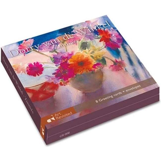 Comello Kaartenmapje - 2 x 4 designs - Dorry van Winkel- Zinnea's - 12x12cm