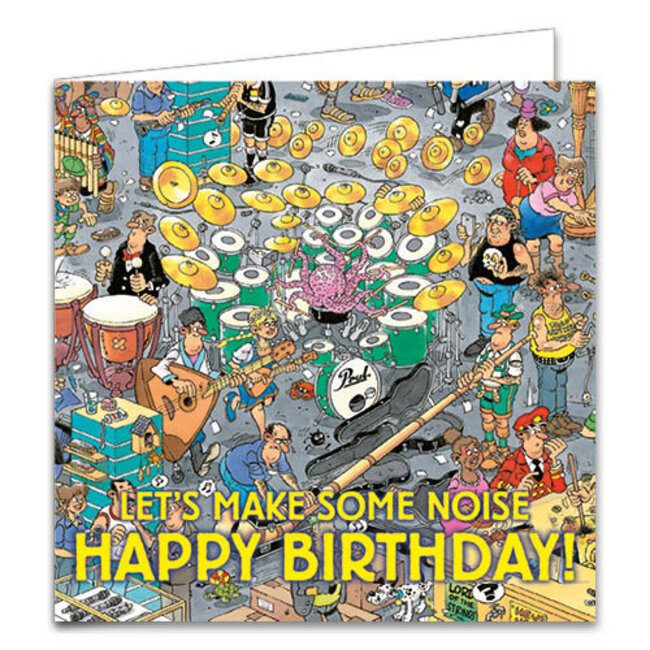 Comello Kaartenmapje - 10st. - 4 designs - Jan van Haasteren - Tijd voor cadeautjes - 12x12cm