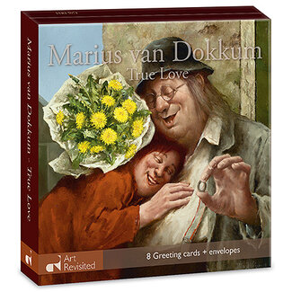 Comello Kaartenmapje - 2 x 4 designs - Marius van Dokkum - True love - 12x12cm