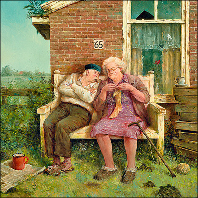 Comello Kaartenmapje - 2 x 4 designs - Marius van Dokkum - True love - 12x12cm