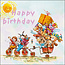 Comello Kaartenmapje - 2 x 4 designs - Marius van Dokkum - Happy Birthday - 12x12cm