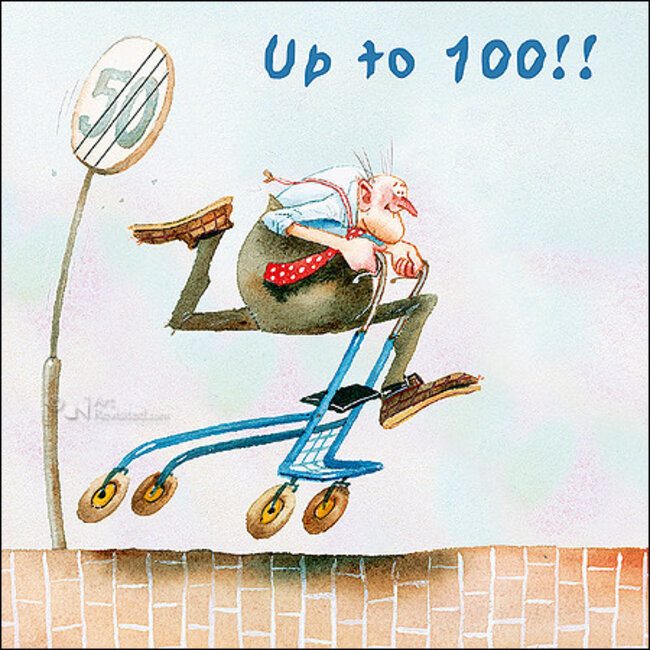 Comello Kaartenmapje - 2 x 4 designs - Marius van Dokkum - Age is a matter of mind - 12x12cm