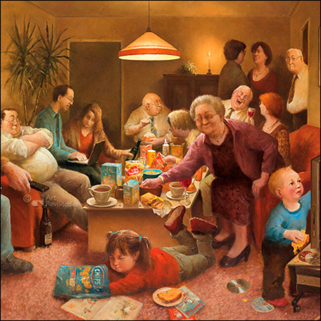 Comello Kaartenmapje - 2 x 4 designs - Marius van Dokkum - Quality time - 12x12cm