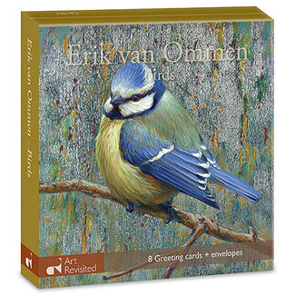 Comello Kaartenmapje - 2 x 4 designs - Erik van Ommen - Birds - 12x12cm