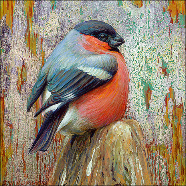 Comello Kaartenmapje - 2 x 4 designs - Erik van Ommen - Birds - 12x12cm