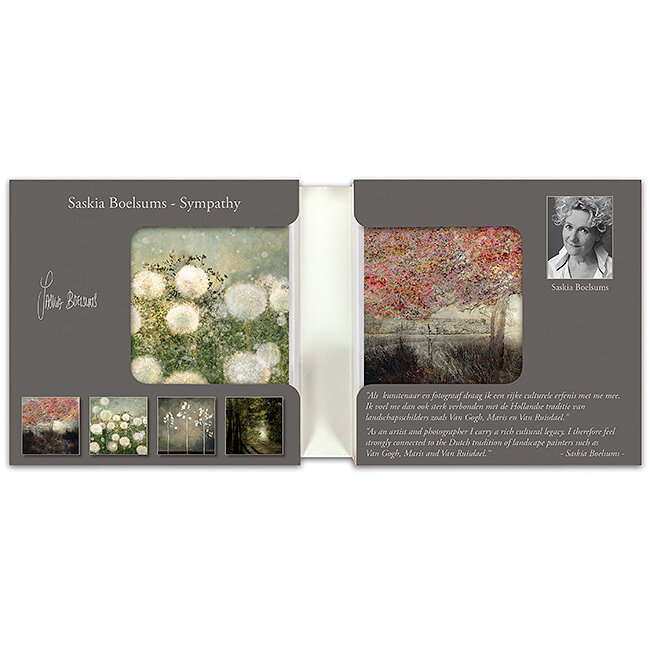 Comello Kaartenmapje - 2 x 4 designs - Saskia Boelsums - Sympathy - 12x12cm