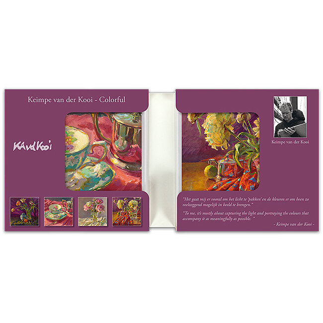 Comello Kaartenmapje - 2 x 4 designs - Keimpe van der Kooi - Colorful - 12x12cm