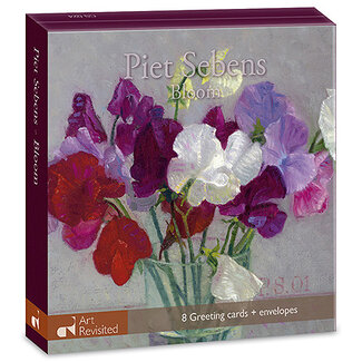 Comello Kaartenmapje - 2 x 4 designs - Piet Sebens - Bloom - 12x12cm