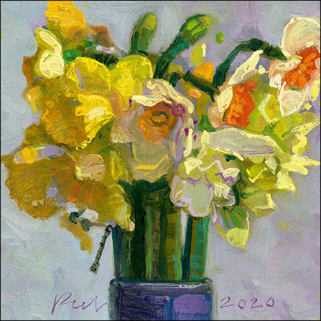 Comello Kaartenmapje - 2 x 4 designs - Piet Sebens - Bloom - 12x12cm