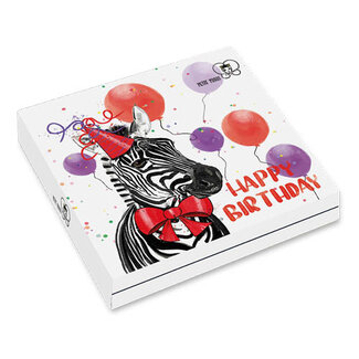 Comello Kaartenmapje - 10st. - 4 designs - Petit Paris - Zebra - 12x12cm