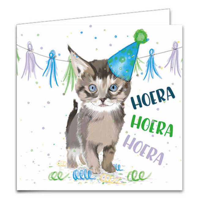 Comello Kaartenmapje - 10st. - 4 designs - Petit Paris - Zebra - 12x12cm