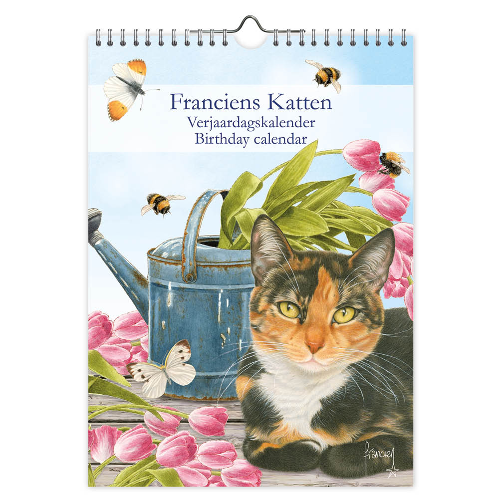 Verjaardagskalender - Franciens katten - Lapjeskat - 18x25cm