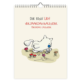 Comello Verjaardagskalender - Doe eens lief - 18x25cm