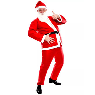 Haza-Witbaard Kostuum - Kerstman - 5dlg. - Volwassene - One size