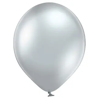 Belbal Ballonnen - Luxe - Glanzend zilver - Metallic - 30cm - 100st.