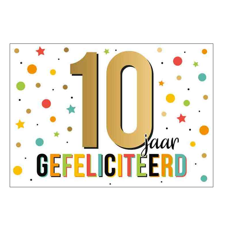 Kaart - Goud waard - 10 jaar - GWA01