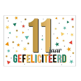 Artige Kaart - 11 jaar - Goud waard - GWA02