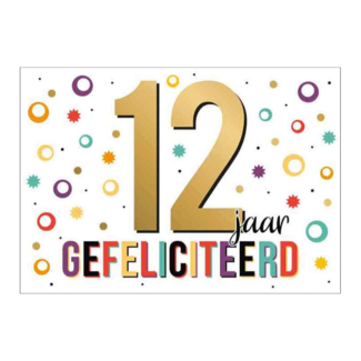 Artige Kaart - Goud waard - 12 jaar - GWA03