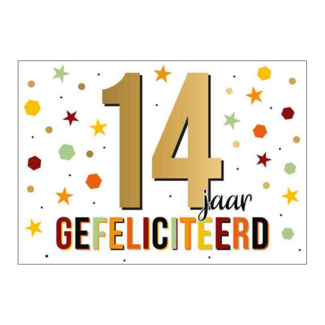 Artige Kaart - Goud waard - 14 jaar - GWA05