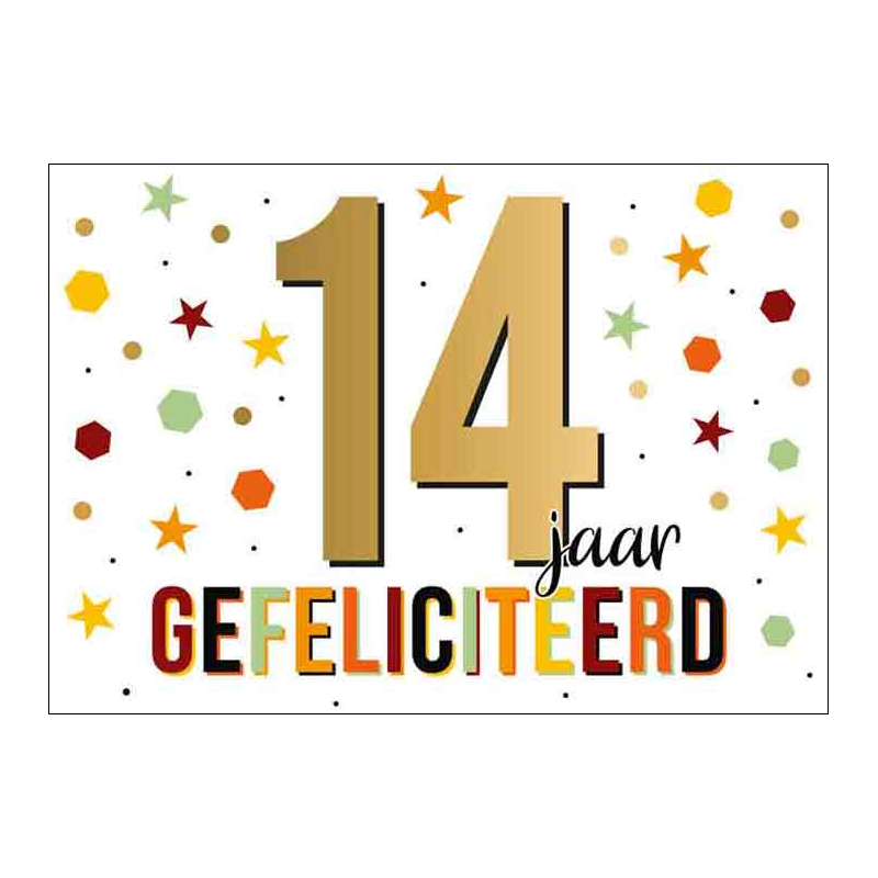 Kaart - Goud waard - 14 jaar - GWA05