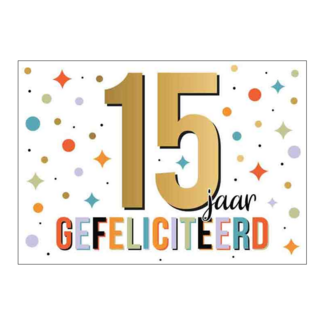 Artige Kaart - Goud waard - 15 jaar - GWA06