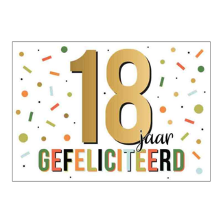 Artige Kaart - Goud waard - 18 jaar - GWA09