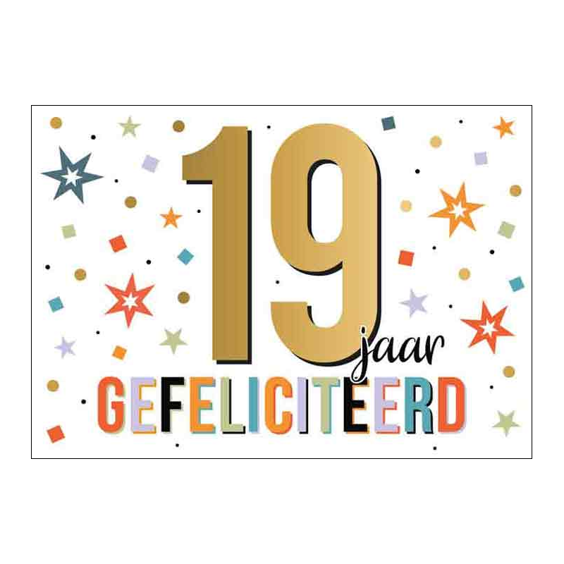 Kaart - Goud waard - 19 jaar - GWA10