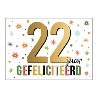 Artige Kaart - Goud waard - 22 jaar - GWA13