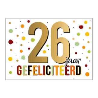 Artige Kaart - 26 jaar - Goud waard - GWA17