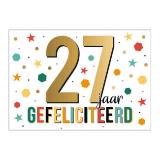 Artige Kaart - Goud waard - 27 jaar - GWA18