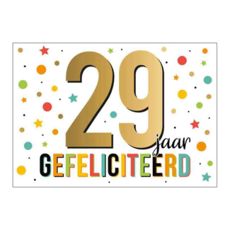 Artige Kaart - 29 jaar - Goud waard - GWA20