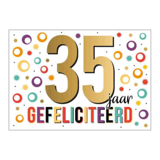 Artige Kaart - 35 jaar - Goud waard - GWA22