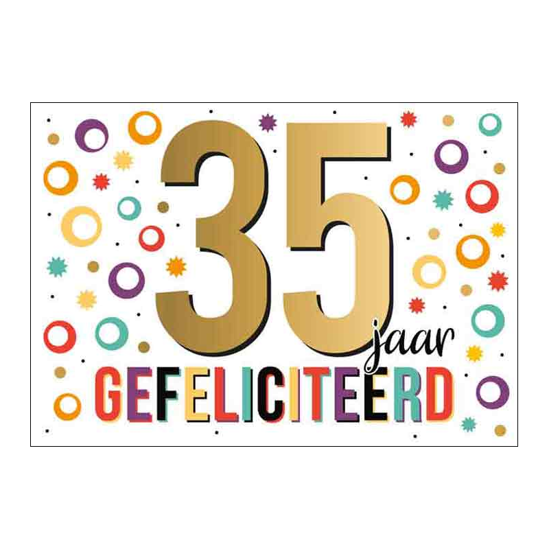 Kaart - Artige - Goud waard - 35 jaar - GWA22