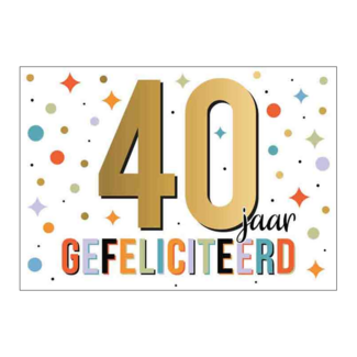 Artige Kaart - Goud waard - 40 jaar  - GWA23