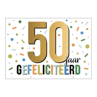 Artige Kaart - 50 jaar (man) - Goud waard - GWA26