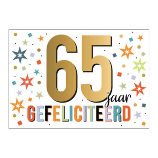 Artige Kaart - 65 jaar - Goud waard - GWA29