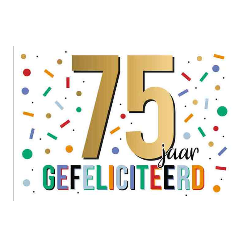 Kaart - Goud waard - 75 jaar - GWA31