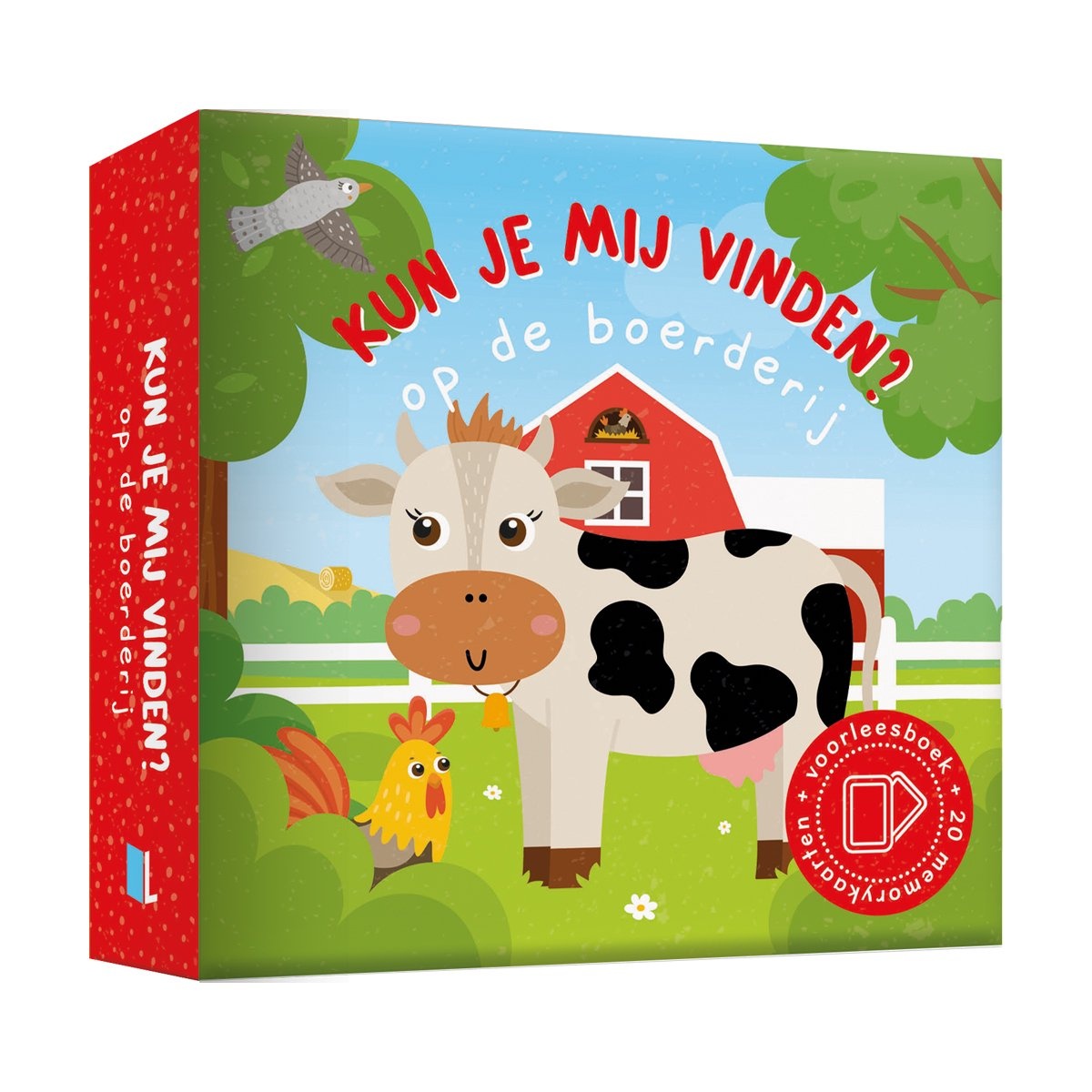 Boek + 20 memory kaarten - Kun je mij vinden? - Op de boerderij