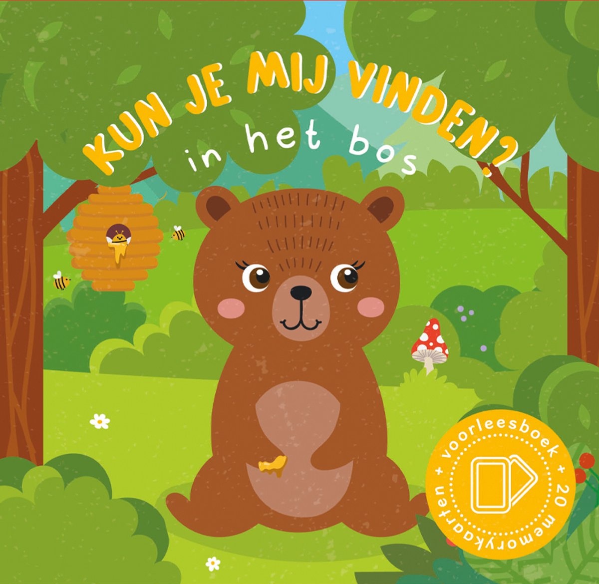 Boek + 20 memory kaarten - Kun je mij vinden? - In het bos