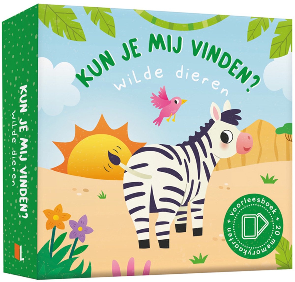 Boek + 20 memory kaarten - Kun je mij vinden? - Wilde dieren