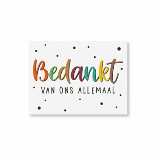 Artige Kaart - Artige - Eyecandy - Bedankt van ons allemaal - EC58-D
