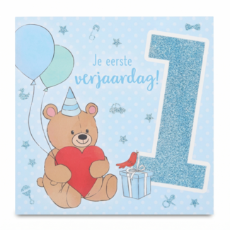 Depesche Kaart - Leeftijd & muziek - 1 jaar - Beertje - 002A.