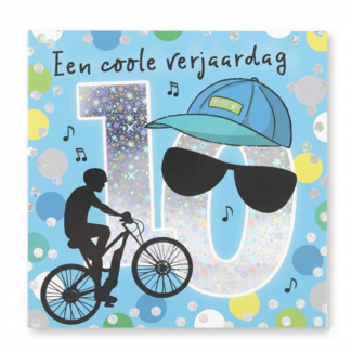 Depesche Kaart - 10 jaar - Fiets - Leeftijd & muziek - 020A.