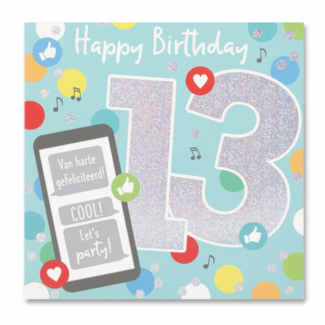 Depesche Kaart - Leeftijd & muziek - 13 jaar - 023A.