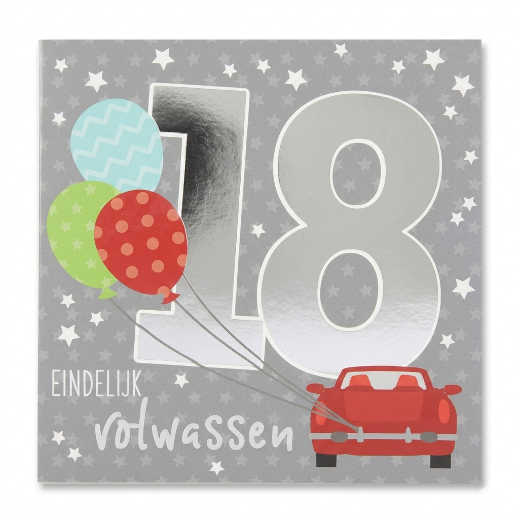 Kaart - Leeftijd & muziek - 18 jaar - Eindelijk volwassen - 028A.
