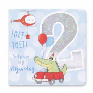 Depesche Kaart - Leeftijd & muziek - 2 jaar - Krokodil - 004A.