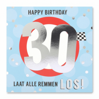 Depesche Kaart - 30 jaar - Laat alle remmen los! - Leeftijd & muziek - 036A.