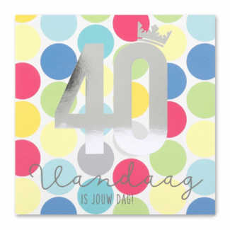 Depesche Kaart - Leeftijd & muziek - 40 jaar - Vandaag is jouw dag! - 038A.