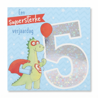 Depesche Kaart - 5 jaar - Draak - Leeftijd & muziek - 010A.